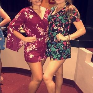 Purple Floral Romper